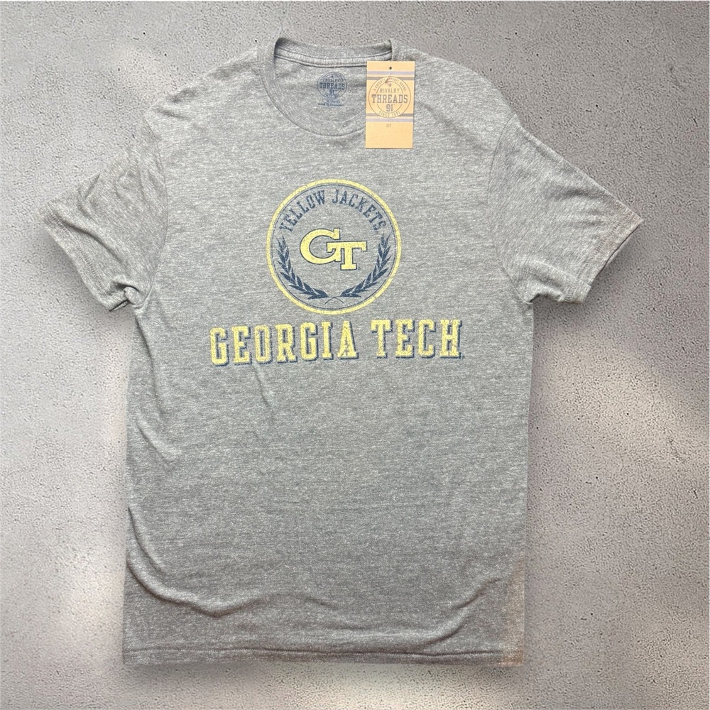Rivalry Threads Georgia Tech Yellow Jackets T-Shirt Mens Medium Gray Heather NWT